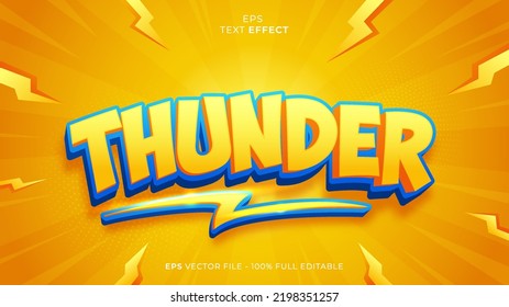 Thunder Editable Text Effect Font