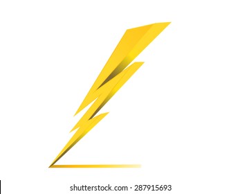 thunder electric charge symbol icon vector