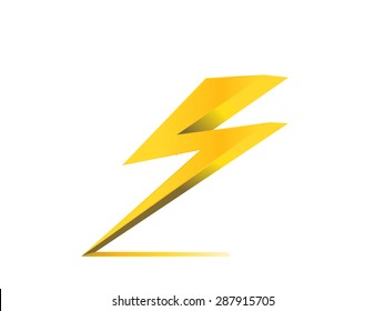 thunder electric charge symbol icon vector