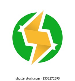thunder electric simple concept icon/logo design