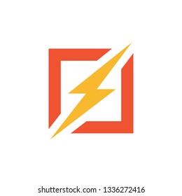 thunder electric simple concept icon/logo design