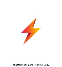 Thunder Electricity Flash Energy Power Logo Vector 