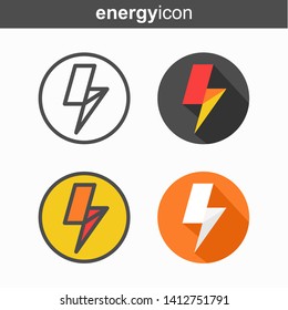 Thunder electricity Power icon template