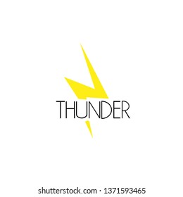 thunder element, power of nature symbol, sign, logo or icon for environment energy