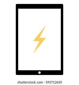 Thunder Energy icon - Flat design, glyph style icon - Colored enclosed in a tablet