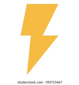 Thunder Energy icon- Flat design, glyph style icon - Colored