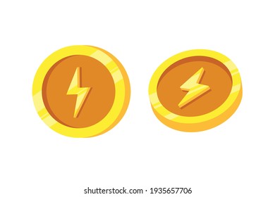 Thunder energy token for game user interface uses