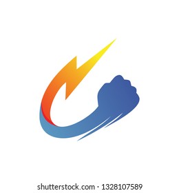 Thunder Fist Logo Vector