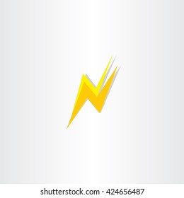 thunder flash letter n icon logo vector element