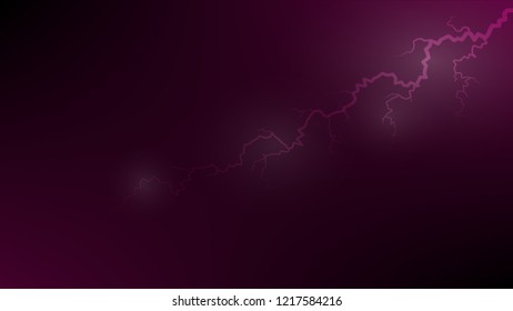 thunder flash lightning on the violet sky without cloud  