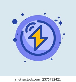 Thunder flat illustration. Lightning signs vector illustration.
