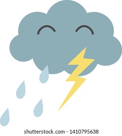 Thunder flat illustration on white
