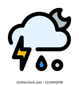 thunder freezing rain night
