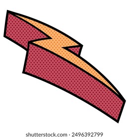 Ilustración vectorial de color dibujado a mano de semitono de trueno