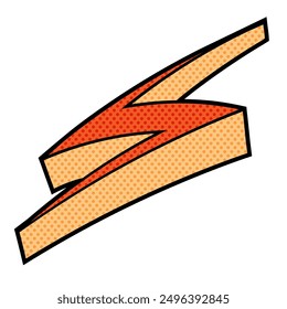 Ilustración vectorial de color dibujado a mano de semitono de trueno