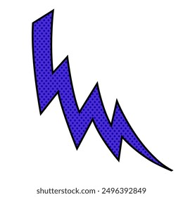 thunder halftone hand drawn color vector illustration