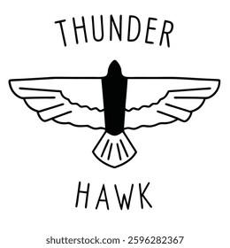 Thunder Hawk Logo Vector Design – Powerful Mascot for Sports and Business Branding
