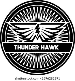 Thunder Hawk Logo Vector Design – Powerful Mascot for Sports and Business Branding