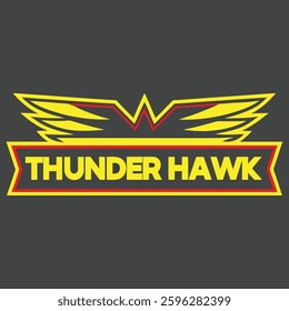 Thunder Hawk Logo Vector Design – Powerful Mascot for Sports and Business Branding