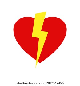 Thunder heart logo icon