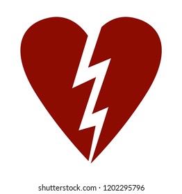 THUNDER HEART RED graphic print t-shirts vector illustration design