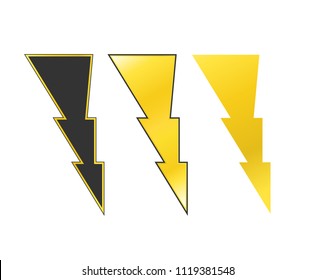 thunder high voltage symbol warning sig