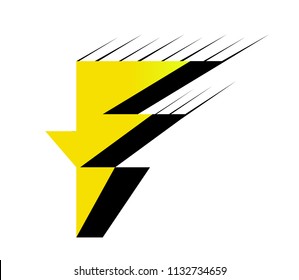 thunder high voltage symbol warning sign