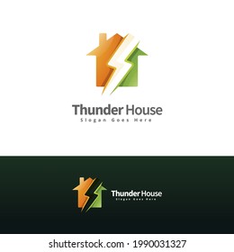 thunder and house modern logo