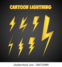 Thunder icon abstract image design illustration simple flat sign