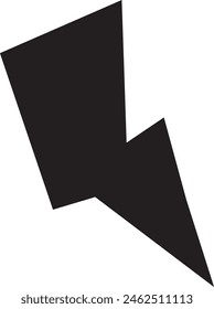 icono de trueno en blanco y negro eps 10