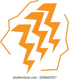   Thunder icon colored  icon vector for design complement