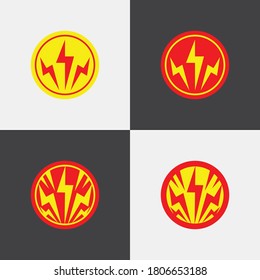 Thunder icon design illustration vector