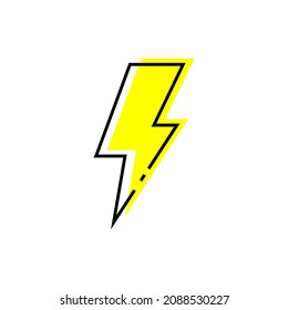 Thunder icon design template vector isolated illustration