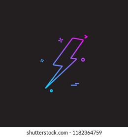 Thunder icon design vector
