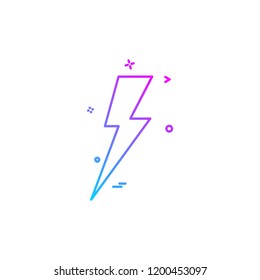 Thunder icon design vector