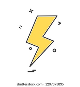 Thunder icon design vector
