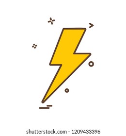 Thunder icon design vector