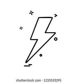 Thunder icon design vector