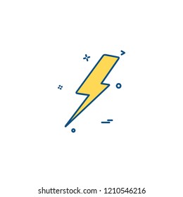 Thunder icon design vector