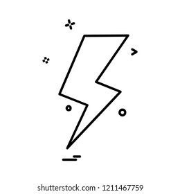 Thunder icon design vector