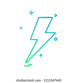 Thunder icon design vector
