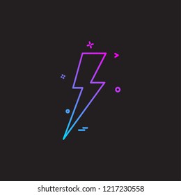 Thunder icon design vector