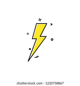 Thunder icon design vector