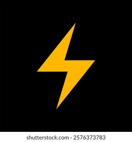 Thunder icon flash electric Charge, Bolt, simple Design, vector illustration