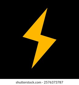Thunder icon flash electric Charge, Bolt, simple Design, vector illustration