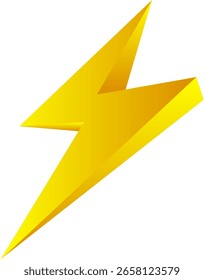 Ícone de trovão dourado cor flash