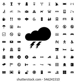 thunder icon illustration isolated vector sign symbol