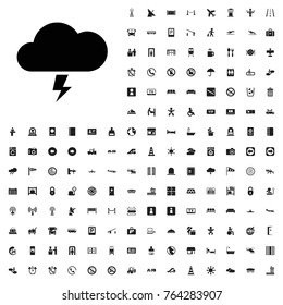 Thunder icon illustration isolated vector sign symbol. airport icons set for web and mobile.