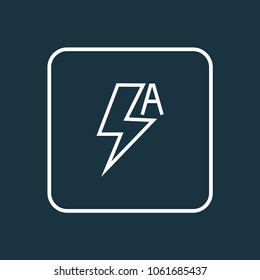 Thunder icon line symbol. Premium quality isolated automatic element in trendy style.