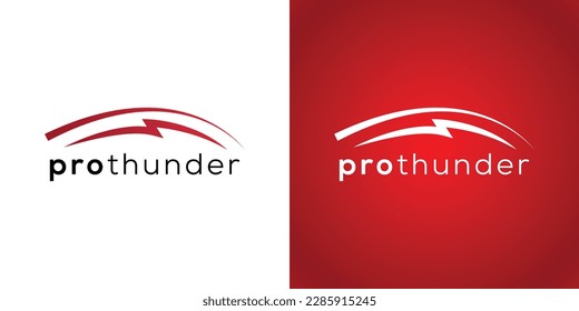 Thunder icon logo design template